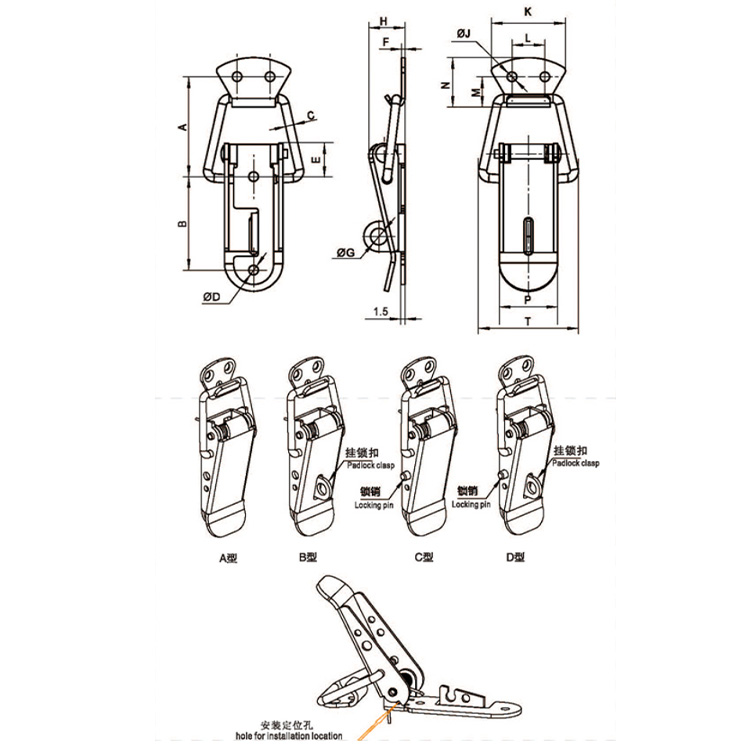 Stainless Steel Buckle Pull Buckle-C9105