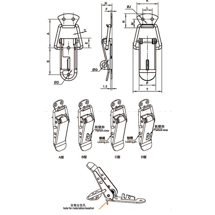 Stainless Steel Buckle Pull Bucklee-C9105-2550