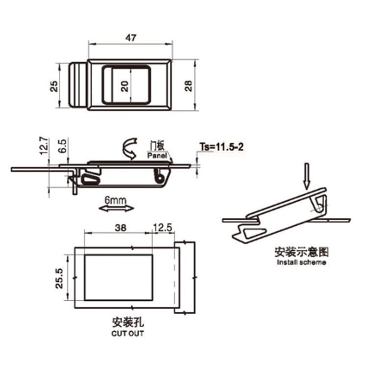 Embedded Sliding Buckle-C9201-1