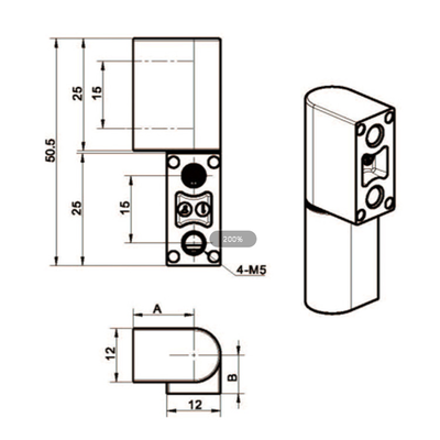 Right-Angle Stepped Mounting And Dismounting Hinge-B2201
