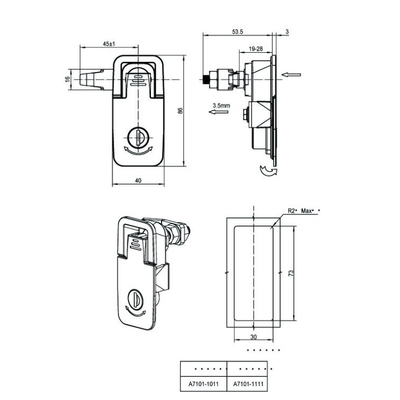 Push-Type 360-Degree Rotating Compression Lock-A7101