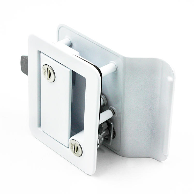 Double-Opening Tongue Lock For Motorhome, White-