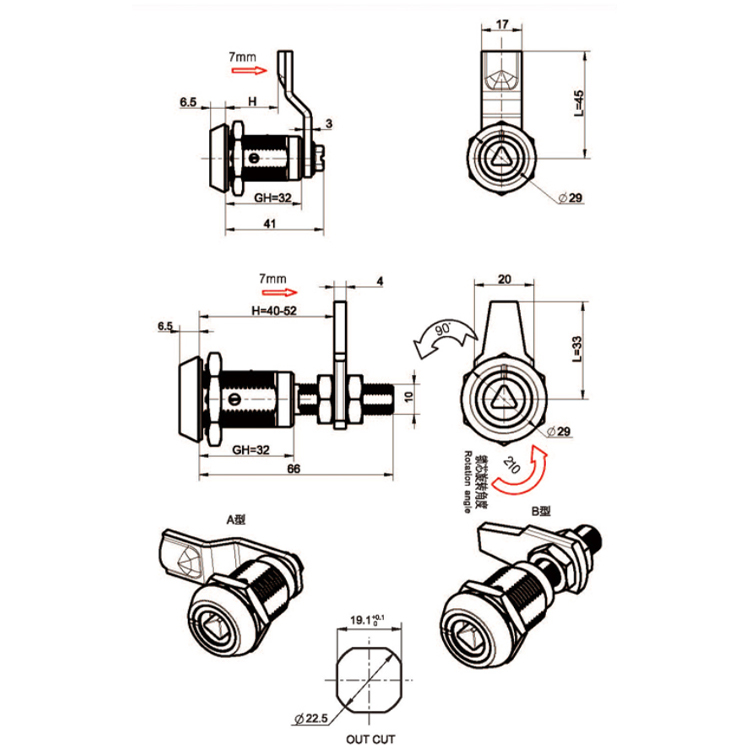 Tool Type Compression Lock-A6082