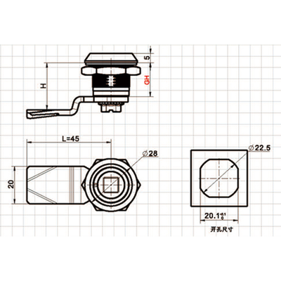 American Standard Tool Type Cam Lock-A6301